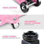 DNA Motoring 1.5 Ton Car Floor Jack Low Profile Hydraulic Trolley Service/Floor Jack, 1.5T / 3000 lbs Capacity, Lifting Range 5.3 Inch -12 Inch, with Storage Case, Pink, TOOLS-00327-PK