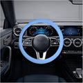 Car Silicone Steering Wheel Cover, Soft Anti-Slip Auto Steering Wheel Protector Fit 14 Inch, Universal Vehicle Interior Accessories for Cars, SUVs, Trucks, and Vans (Sky Blue)