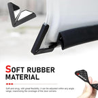 2 PCS Car Door Corner Protector Edge Guards, PVC Carbon Fiber Style Anti-scratch Guard, Waterproof Self-adhesive Protective Decoration, Universal for Most Vehicles (Black & 01)
