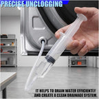 Auto Sunroof Drain Cleaning Tool, 118 Inch Long Flexible Pipe Cleaner with Syringe Hose and Soft Drain Brush, Car Tube Dredging Brush for Drains Holes, Sewers, Windshields (White)