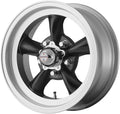 Vintage VN105 TORQ THRUST D 15X4.5 5X4.5 2.16-15mm SATIN BLACK MACHINED LIP - VN1055465B