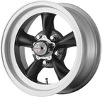 Vintage VN105 TORQ THRUST D 15X4.5 5X4.5 2.16-15mm SATIN BLACK MACHINED LIP - VN1055465B