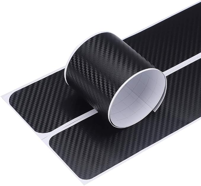 4PCS Car Door Sill Protector 3D Carbon Fiber for Truck SUV | Anti-Scuff，Self-adhesive，Protective Door Threshold Guard Vinyl Sticker