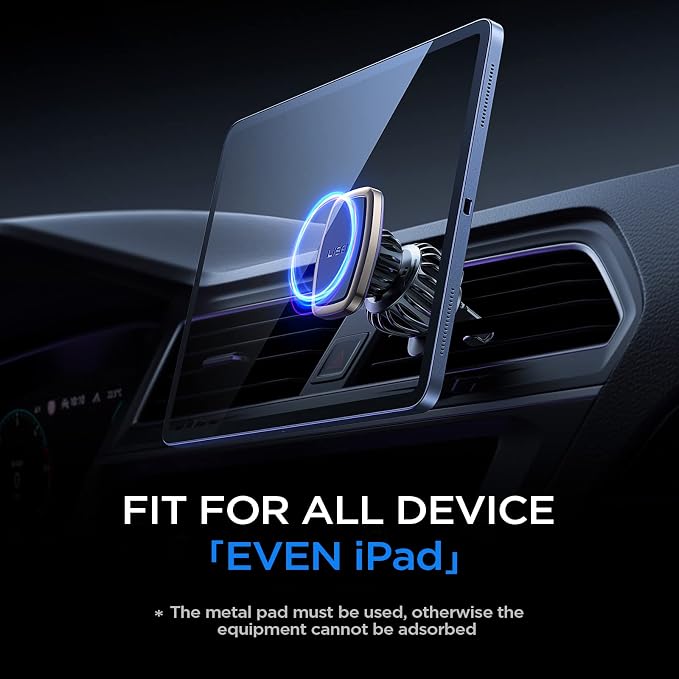 Upgraded Magnetic Phone Clip for Car - Ultra Strong 6 Magnets - Holder for 4-6.7 inch Smartphones (Gold)