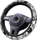 Anime Steering Wheel Cover With Car Coaster, 15 Inch Anti-Slip Car Steering Wheel Covers Universal Fit For Men Women
