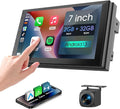 7 inch Car Stereo Double Din with Wireless Carplay&Android Auto,Bluetooth,Channel RCA,Backup Camera,SWC,FM/AM|Apple Carplay Radio Screen for Car Audio Receivers|HD Touchscreen car Audio
