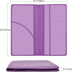 Car Registration and Insurance Card Holder, Vehicle Glove Box Car Organizer Women Car Accessories with Magnetic Shut for Cards, Essential Document, Driver License, Purple