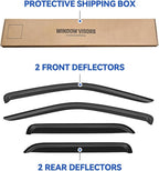 Window Visors Rain Guards Shield for 2001-2012 Ford Escape, Out-Channel Window Vent Wind Deflectors Visors Shades for 2005-2012 Ford Escape Hybrid, 2008-2012 Mazda Tribute, 2005-2011 Mercury Mainer