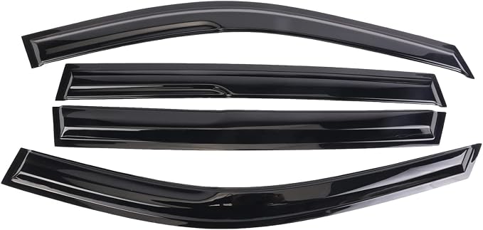 Tape-On Window Visors Deflectors Rain Guards 4 Piece Set ‎Compatible with 2006-2012 Toyota Rav4