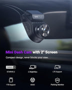 S1 Pro Dash Cam Front STARVIS 2, 2.7K Mini Dash Camera for Cars, ADAS, App Control, Built-in WiFi GPS, G-Sensor, Loop Recording, Night Vision, 24H Parking Mode, 158°, 2" IPS, Support 1TB Max