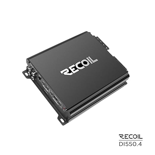 DI550.4 Full-Range Class-D 4-Channel Car Audio Amplifier, 1,040 Watts Max Power, 2-4 Ohm Stable, Mosfet Power Supply, Bridgeable