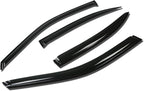 4Pcs Tape-On Window Visor Compatible with 2000 2001 2002 2003 Nissan Maxima 2000-2003, Deflector Rain Guard, Acrylic Black