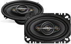 A-Series Standard TS-A4671F 4” x 6” 4-Way Speakers (Pair) – 210W Max, Balanced Sound + Smooth Treble, Enhanced Bass, Great Stock Replacement