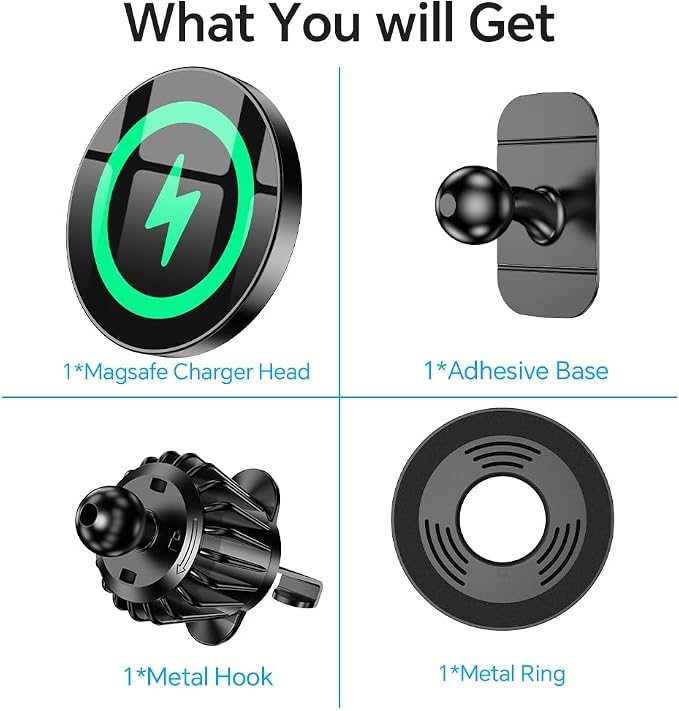 for Magsafe Car Mount Charger【100% Stable】15W Magsafe Car Charger Magnetic Phone Holders for Your Car Accessories for Women Men Car Phone Holder Wireless Car Charger for iPhone 17 16 15 14 13