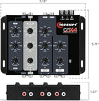 Crx4 Electronic 4 Way Crossover Rca Channels 8 Volts Rms Car Audio Processor Stereo Equalizer Great for Low/High with Bass Boost, Compact Size