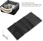 Electric Heating Pad, 60x30cm Electric Heat Cushion with 5521 Female Connector, DC 12V 30W Seat Heating for Home Sleeping Back Neck Shoulder Polyester, Cotton