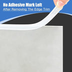 Clear Rubber Edge Trim, Self-Adhesive Transparent Edge Protector for Sheet Metal Parts, Car Doors, Flexible Silicone Rubber Material, Size 1/16"(1.5mm), Fit 0-3/32"(2mm), U Channel Edge Guard, 20Ft