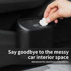 Car Trash Can with Lid, Leakproof Mini Garbage Bin for Car – Compact Design with Self-Closing Lid, Waterproof & Easy to Clean, Includes Trash Bags for Door Pocket, Cup Holder, or Office Desk (1)