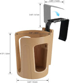Large Car Door Cup Holder, Vehicle Armrest Cup Holder for Almost Any Size Bottle or Can