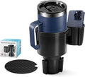 Car Cup Holder Expander W/Offset Adapter, 2-in-1 Cup Holder Extender for Large Bottles up to 4.3", Adjustable Base Fits Stanley, Hydro Flask, Yeti, Universal Car Cup Holder for Most Vehicles