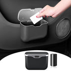 Car Trash Can, Waterproof Multi‑Functional Auto Trash Bin for Door/Console/Seat Back, Universal Vehicle Garbage Can for Car/Truck/SUV Drivers (Black)