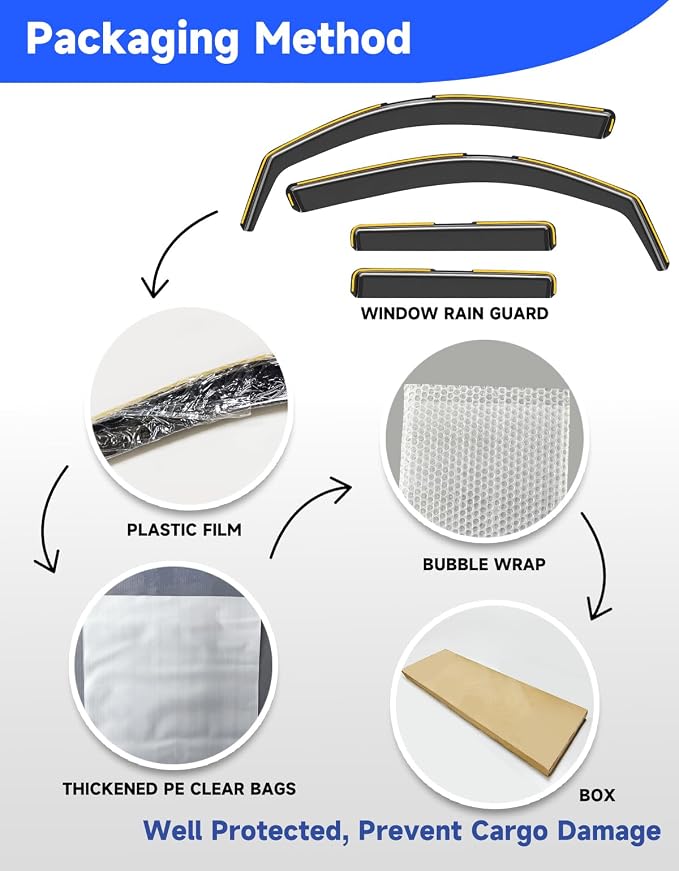 in-Channel Window Visors Rain Guards Fit for Toyota 4Runner 2025 2026, Visors Vent Visors Window Deflector, Vent Shades Car Accessories,Weather Protection -4 pcs