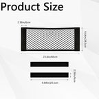 2PCS Car Cargo Net with Adhesive Tape,Storage Mesh Pocket(9.8×23.6in)