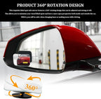 4PCS Blind Spot Convex Car Mirror, Side Mirror Blindspot, Rear View Mirrors with Wide Angle Adjustable Stick, Universal Car Blindspot Mirrors Exterior Accessories for Cars (Rectangle, 4PCS)