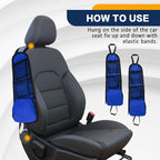 2PS Car Seat Side Organizer, Auto Seat Storage Hanging Bag, Multifunctional Vehicle Mesh Pocket Hold, Car Accessories Can Hold Phone, Wallet, Glasses for Most Cars