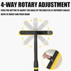 27'' Car 2-in-1 Snow Brush Ice Scraper, Extendable&Detachable Snow Removal Tool for Windshield, Auto Comfortable Foam Grip&180° Pivoting Brush Head for Cars Trucks SUVs Window (Yellow/Black)