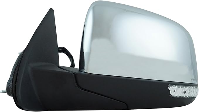 2 Piece Driver and Passenger Side Mirror Assembly Set Electric Adjustment Heated Memory Chrome Compatible with 2011-2022 Dodge Durango with Turn Signal & Blind Spot Indicator CH1320420 CH1321420