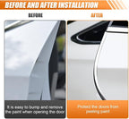 Car Door Edge Guards 32.8ft, Universal U-Shaped PVC Trim Strip Chrome Tape Self-Adhesive, Scratch Resistant Automotive Door Edge Molding Protection for Cars Truck SUV Weatherproof(Silver-10M)