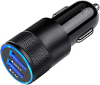 Fast Car Charger, Quick Charging 5.4A/30W Phone USB Adapter Rapid Plug 2 Port Cigarette Lighter Auto Charger Flush Compatible Samsung, Tablet, iPhone, iPad, LG, Automobile