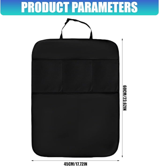 ordinarYone Protector Kick Mat Auto Seat Back Covers with Pockets Water Resistant Kick Protector Auto Interior Accessories