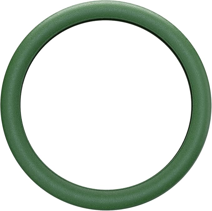 Car Steering Wheel Cover, Non-Slip Silicone Material, Multiple Color Choices, Universal Auto Parts Steering Wheel Cover, Suitable for Most Cars (Dark Green)