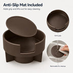 Couch Cup Holder Adapter – Universal Sofa Drink Expander for Large Mugs, Tumblers & Bottles – Spill-Proof Recliner Caddy for Living Room, RV & Boat (Brown, Base 70-92MM(2.75-3.62IN))