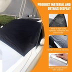 82"×49" Car Windshield Cover for Ice and Snow, All-Seasons Windshield Sunshade with Anti-Theft Straps and Side Mirror Covers, Waterproof Windproof Car Frost Protector, Portable Winter Car Accessories