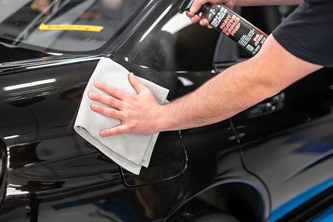 The Edgeless Pearl - Professional Microfiber Detailing Towel for Ceramic Coating, Leveling & Sealant Removal, Scratch-Free & Tagless, 320gsm, 16x16 inches, Ice Grey - 12-Pack