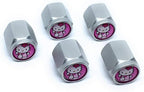Hello Kitty Car Tire Air Valve Caps Auto Wheel Tyre Dust Stems Cover with Emblem Waterproof Dust-Proof Universal fit for Set/5 Pcs for Cars Luxury