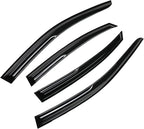 4pcs Smoke Tinted Tape-On Side Window Visor Rain Guards Designed for Kia Forte 2019 2020 2021 2022 2023 EX FE GT LINE LXS Shatterproof Window Deflectors 4 pcs