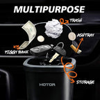Car Trash Can, Car Trash Cup with 30 Additional Trash Bags for Exclusive Using, Multipurpose Trash Can for Car, Office & Home to Meet Various Needs - 2 Packs, Black
