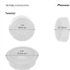 TS-T110 7/8” Tweeters (Pair) – 120W Max, Crisp High-Frequency Detail, Easy Add-On for Clarity