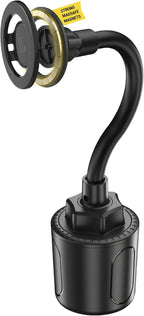 MagicMount™ SMSCUP Magnetic Cup Holder Phone Mount with Adjustable Gooseneck and Magnet Head, MagSafe Phone Holder for Car Compatible with iPhone 16 15 14 13 12 Series, Mag Safe Case & Android