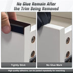 Rubber Edge Trim, 2-1/2 inch Wide U Channel Edge Trim, Big Size U Shaped Trim, Self Adhesive Edge Banding for Plywood, Woods, Doors, Shelf, Cabinet, Countertop, Length 20Ft, Black