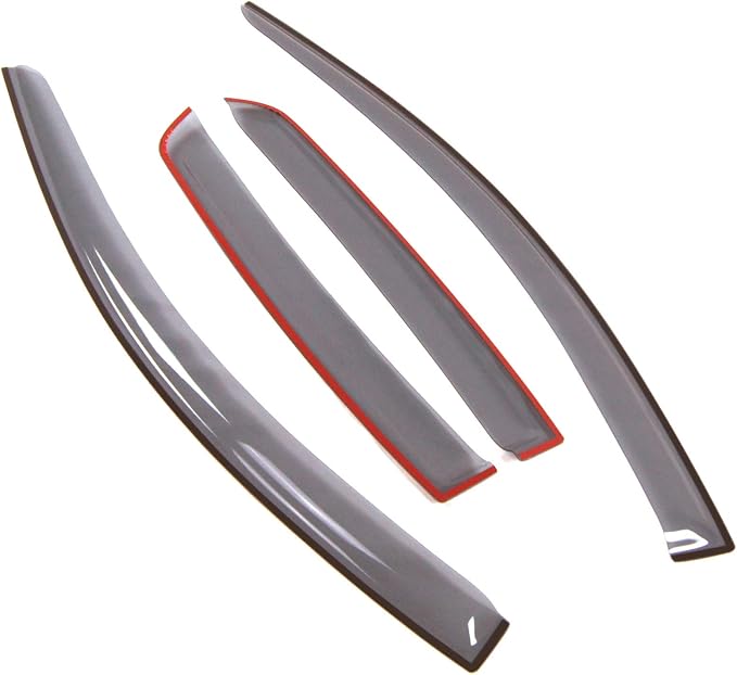 Car Window Rain Guard | Outside Mount Visors Auto Side Window Deflectors | Windows Visor Rain Shields Compatible with 2007-2010 Chevrolet Aveo5 Hatchback | 4 Pcs Set, LGWV2-622, Light Tinted
