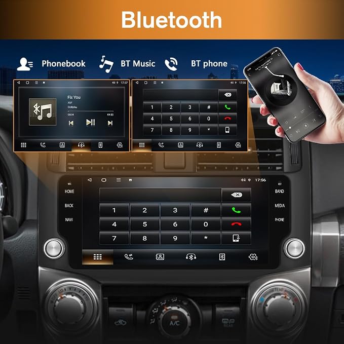 Car Radio Stereo Android 13 for Toyota 4runner 2010-2022 with GPS Navigation CarPlay Android Auto