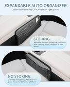 Car Seat Gap Filler Organizer, Premium Leather Car Gap Filler for Car, Car Seat Organizer and Storages Between Seat Car Gap Filler Universal Fit for Car SUV Truck