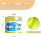 Car Cleaning Gel, Reusable Vehicle Air Vent Crevice Detailing Putty, Automotive Interior Detail Slime Cleaner Removal Tool Kit Accessories, Universal for SUV, Sedan, Truck (Yellow)