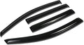 4Pcs Tape-On Window Visor Compatible with 2004 2005 2006 2007 2008 2009 2010 2011 2012 2013 2014 Infiniti QX56 Nissan Armada 2004-2014, Deflector Rain Guard, Acrylic Black