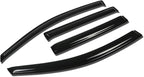 4Pcs Tape-On Window Visor Compatible with 2004 2005 2006 2007 2008 2009 2010 2011 2012 2013 2014 Infiniti QX56 Nissan Armada 2004-2014, Deflector Rain Guard, Acrylic Black